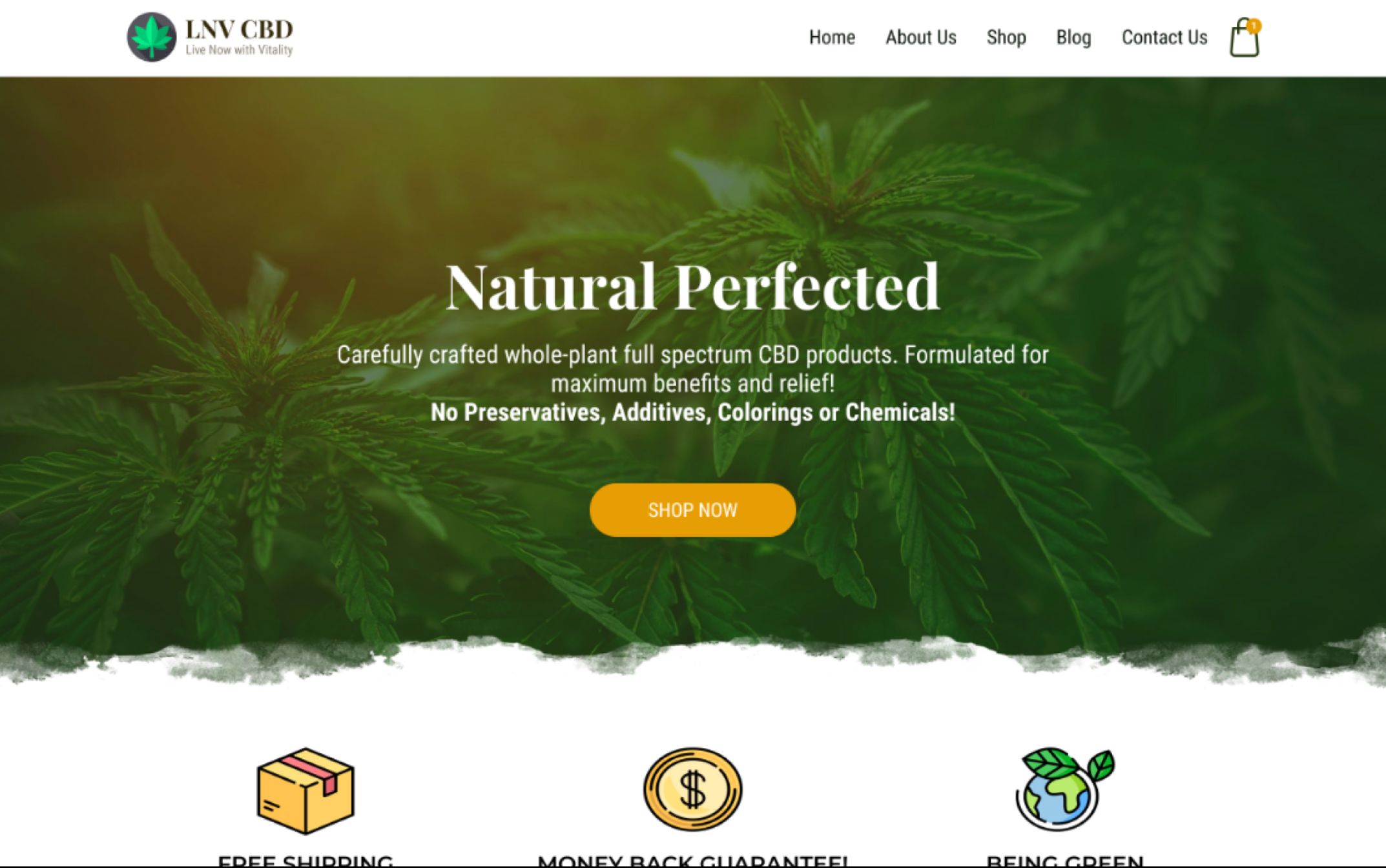 LNV Organics – Turnkey CBD Website