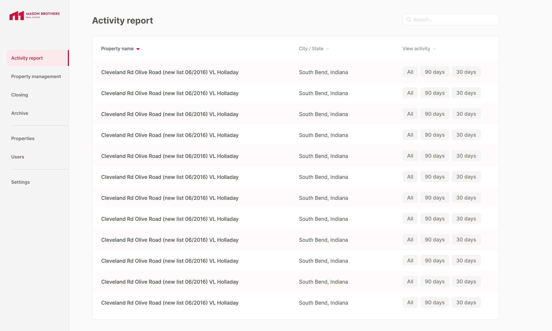 Mason Brothers Property Management CRM